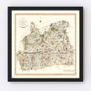 Vintage Map of Surry County England, 1801