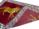 4 X 7 Handmade Hand-Knotted Quality Wool Rug Horses Zagros Red Mustard Gold New