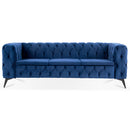 84.06" Inch Width Traditional Square Arm removable cushion 3 seater Sofa