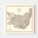 Vintage Map of Suffolk County England, 1807