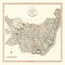 Vintage Map of Suffolk County England, 1807