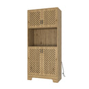 71" Tall Farmhouse Kitchen Pantry Cabinet, Kitchen Hutch Bar Cabinet with Drawers & Shelves, Large Wood Storage Cabinet with Doors & Microwave Stand, Cupboard for Dining Room