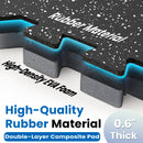 0.6 Inch Thick Gym Floor Mats with EVA Foam