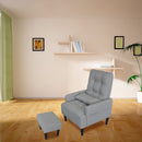 Living Room Sofa Single Chair And Ottoman, Modern Multi-Function Fabric Living Room Sofa Lounge Chair Bed And Stool. Soft Leisure Single Chair Adjustable Into 5 Angles With Sofa Bed by HouseOfZazla