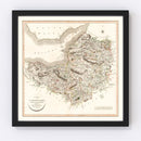 Vintage Map of Somersetshire County England, 1805