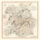 Vintage Map of Shropshire County England, 1805