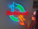 Restaurant Neon Metal Sign