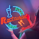 Restaurant Neon Metal Sign