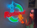 Restaurant Neon Metal Sign
