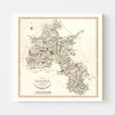 Vintage Map of Oxfordshire County England, 1805