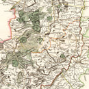 Vintage Map of Nottinghamshire County England, 1801