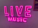 Live Music Neon Metal Sign