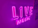 Live Music Neon Metal Sign