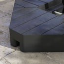 4 Piece Patio Cantilever Umbrella Base Weight Set, Outdoor Offset Umbrella Weights for Umbrella Stand, 132 lb. Capacity Water or 176 lb. Capacity Sand, Black