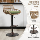 Modern Swivel Bar Stools Adjustable Counter Chairs With Footrest (Set of 2) by Unique Piece Furniture