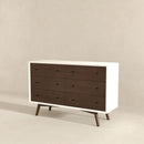 Dresser 6 Drawer - Dark Brown / White by Unique Piece Furniture