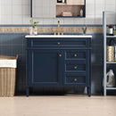 Bathroom Vanity With 2 Drawers And Tip-Out Drawer, Storage Cabinet by Unique Piece Furniture