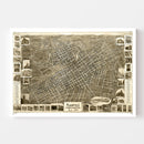 Vintage Map of Plainfield, New Jersey 1899