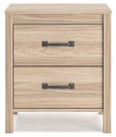 Battelle - Two Drawer Night Stand - Tan