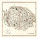 Vintage Map of Norfolk County England, 1807