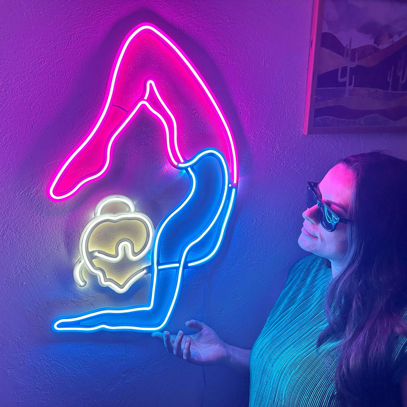 Yoga Neon Metal Sign