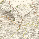 Vintage Map of Leicestershire County England, 1801