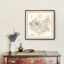 Vintage Map of Lancashire County England, 1806