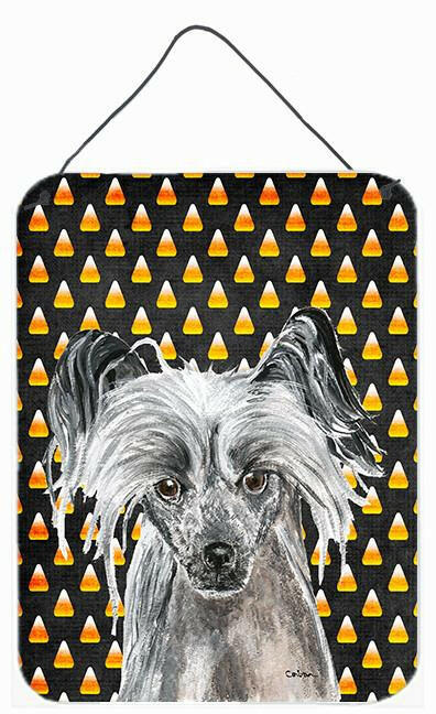 Chinese Crested Halloween Candy Corn Wall or Door Hanging Prints