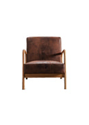 Classic Mid-Century Modern Accent Chairs, Open Framed Armchair With Cushioning by Unique Piece Furniture