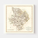Vintage Map of Huntingdonshire County England, 1801