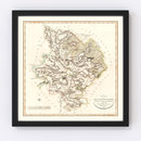 Vintage Map of Huntingdonshire County England, 1801