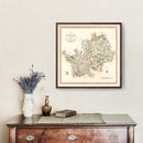 Vintage Map of Hertfordshire County England, 1801