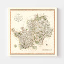 Vintage Map of Hertfordshire County England, 1801