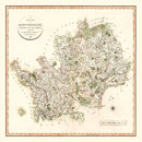 Vintage Map of Hertfordshire County England, 1801