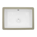 Modern Ceramic Rectangular Undermount Bathroom Sink With Overflow by HouseOfZazla