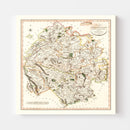 Vintage Map of Herefordshire County England, 1801