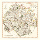 Vintage Map of Herefordshire County England, 1801