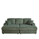 3 Seater Sofa With 2 Ottomans For Living Room by HouseOfZazla