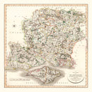 Vintage Map of Hampshire County England, 1801