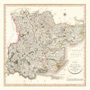 Vintage Map of Essex County England, 1801