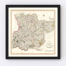Vintage Map of Essex County England, 1801