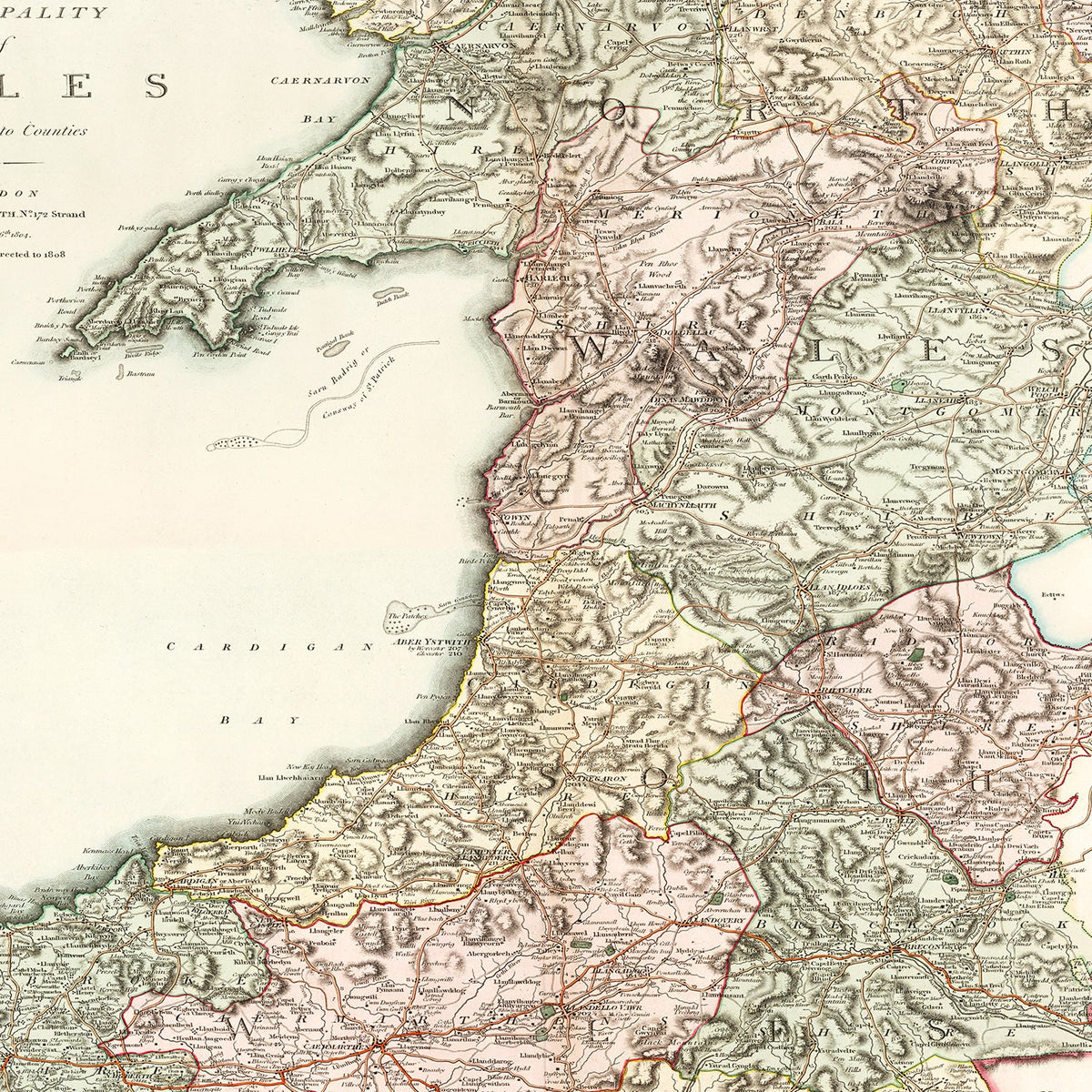 Vintage Map of Wales 1809, photo 2 of 5