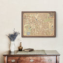 Vintage Map of Hanover, Germany 1955