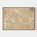 Vintage Map of Hanover, Germany 1955