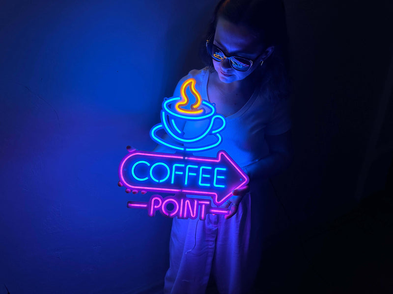 Neon Coffee 3 Neon Metal Sign