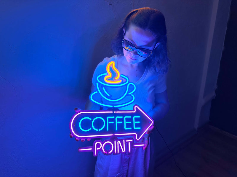 Neon Coffee 3 Neon Metal Sign