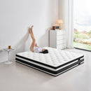 Full Size Hybrid Mattress Breathable Cool Knitted Fabric Cover Soft Memory Foam Individual Pocket Spring CetriPUR-US