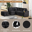 Sleeper Sofa Bed, 2 In 1 Pull Out Sofa Bed L Shape Couch With Storage Ottoman For Living Room, Bedroom Couch And Small Apartment by HouseOfZazla
