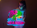 Sea Food Neon Metal Sign