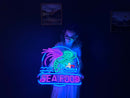 Sea Food Neon Metal Sign